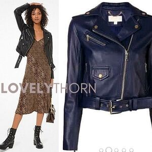MICHAEL KORS // ltd ed true navy super soft lamb leather